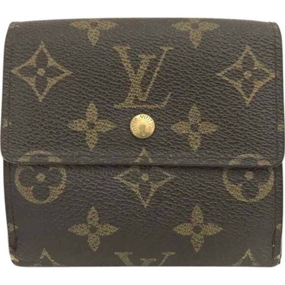 016220BS (L3) Louis Vuitton Wallet Portefeiulle Elise Brown Monogram - Picture 1 of 9